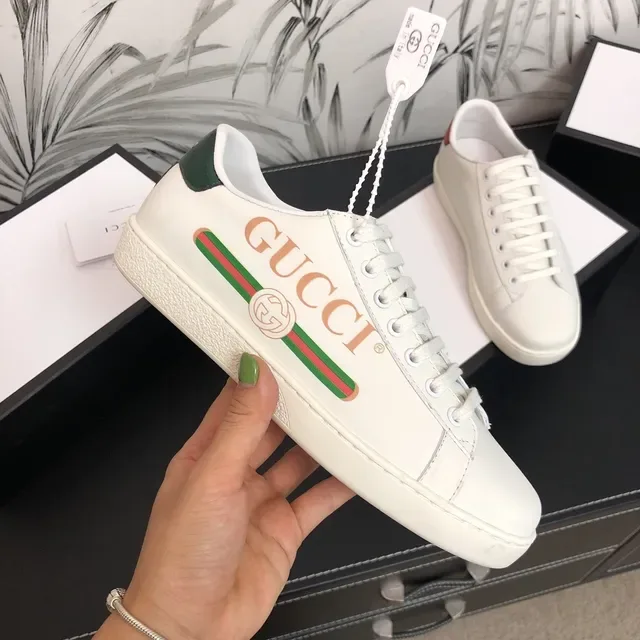Gucci Ace Sneakers Lifestyle Rayures Web Blanc Rouge Vert 3