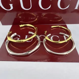 سوارات غوتشي بامبو ثنائي اللون ذهبي وفضي
