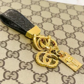 Gucci काली सोने की बुनाई चमड़े का हार्डवेयर हैंडबैग