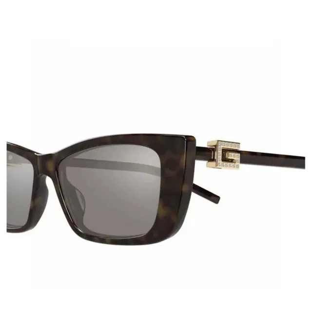 Gucci Brown Black Square Cat-Eye Tortoiseshell Acetate Sunglasses 4