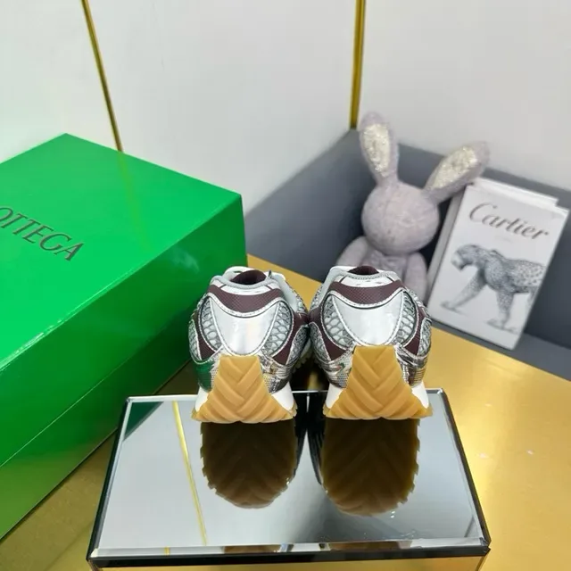 Gucci بوردو رمادي طبقات صناعية قفص فوقيات شبكة منسوجة لوحات أحذية رياضية أسلوب حياة 8