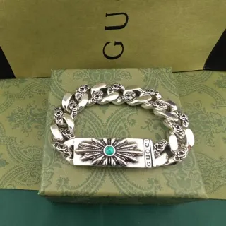 Gucci سوار زهوري انفجار شمسي توركواز كابوشون فضة