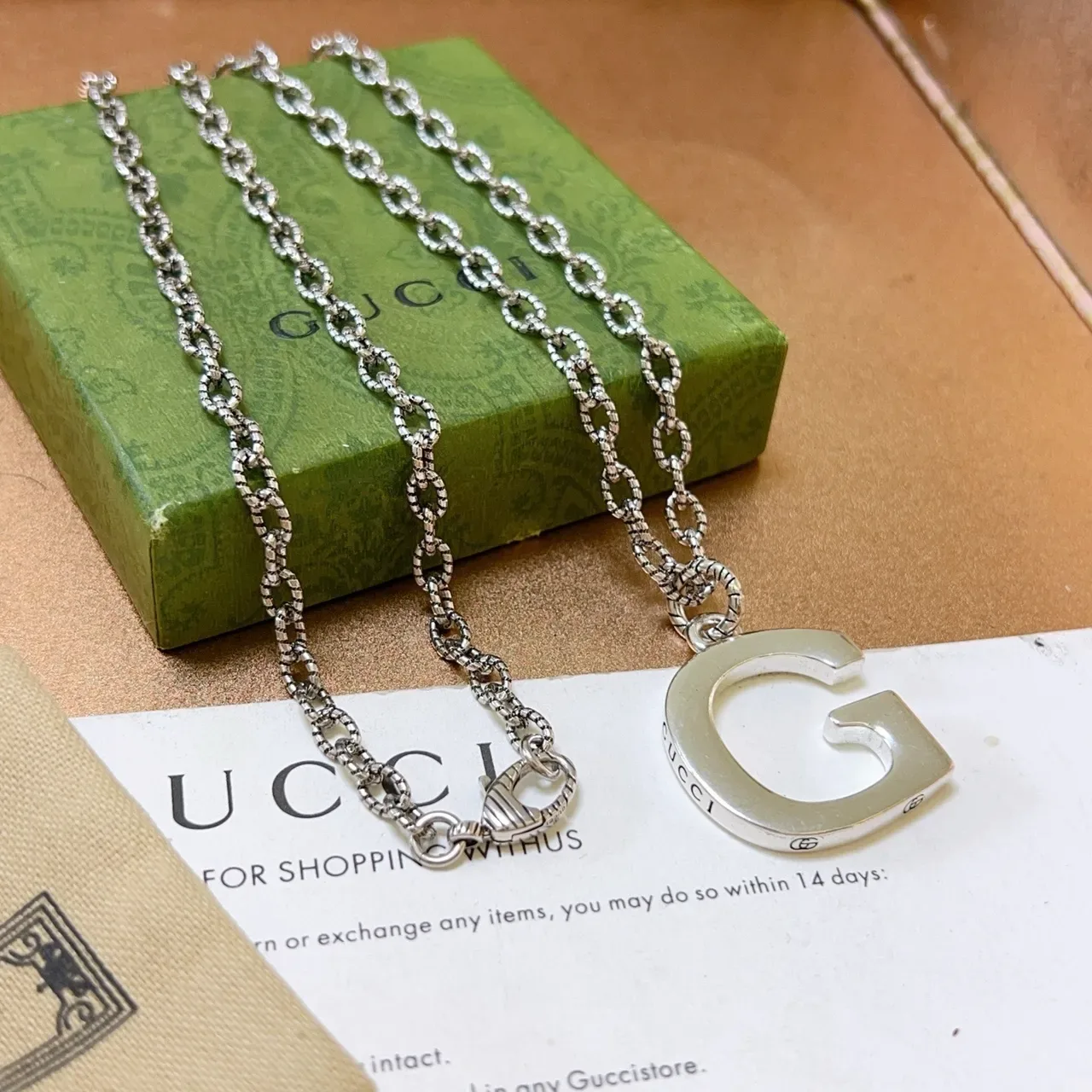 Gucci G-Logo Pendant Silver-Tone Chain Necklace 3