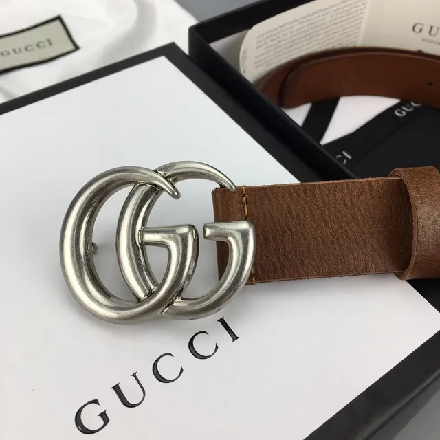 Gucci GG Marmont Brown Leather Belt 3