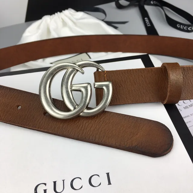 Gucci GG Marmont Brown Leather Belt 5