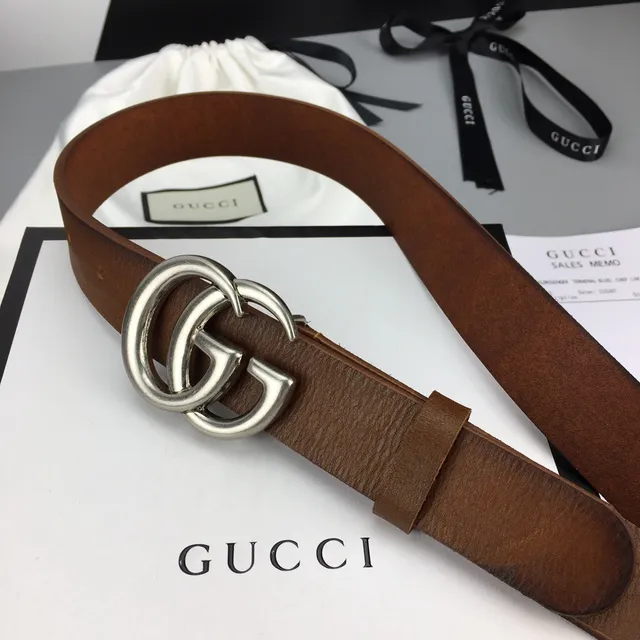Gucci GG Marmont Brown Leather Belt 9