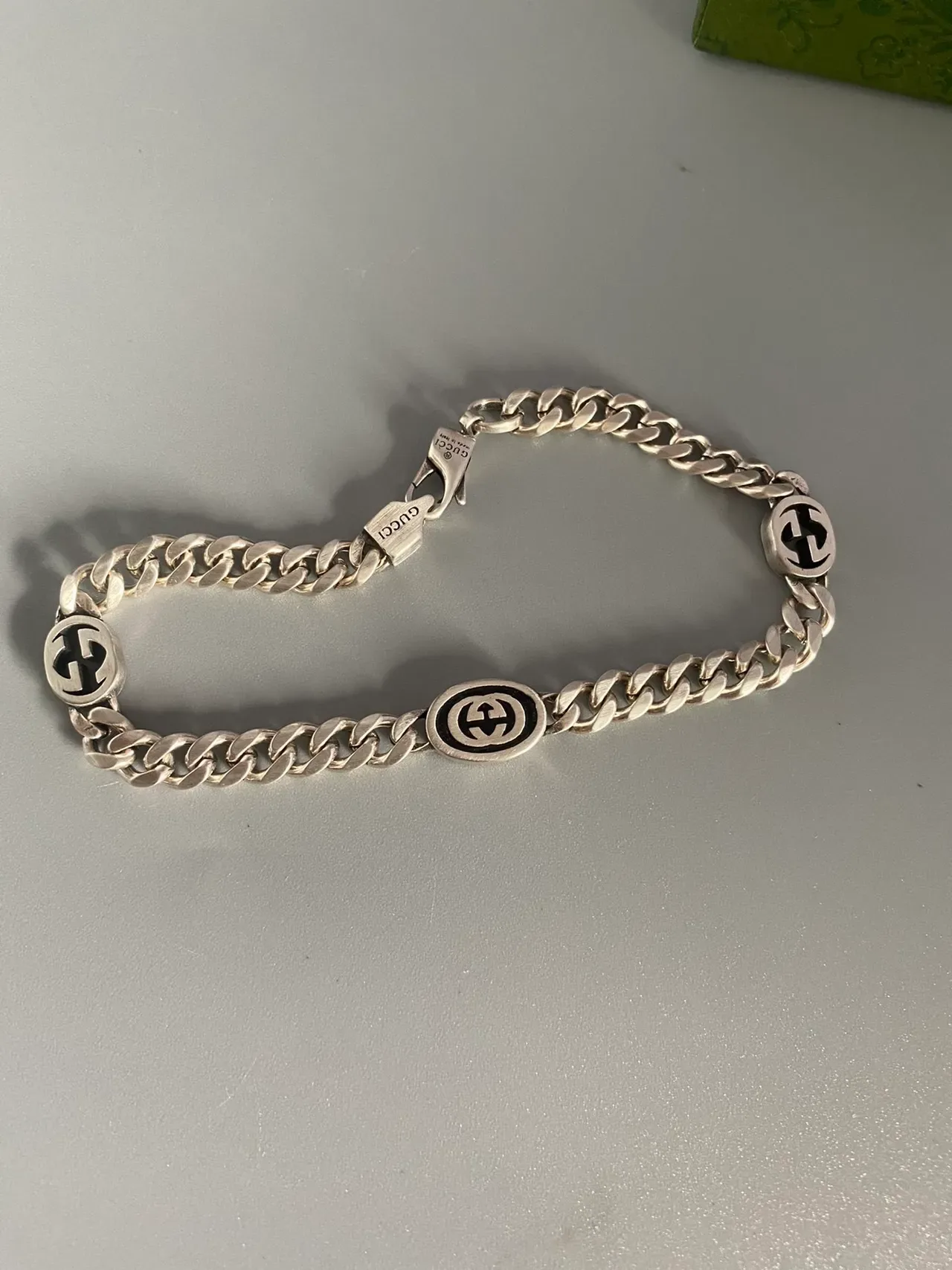 Gucci GG Marmont Interlocking G Logo Silver-Tone Chain Necklace 4