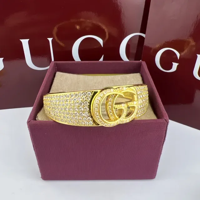 Gucci GG Marmont Pavé-Set Interlocking GG Pulsera de plata 4