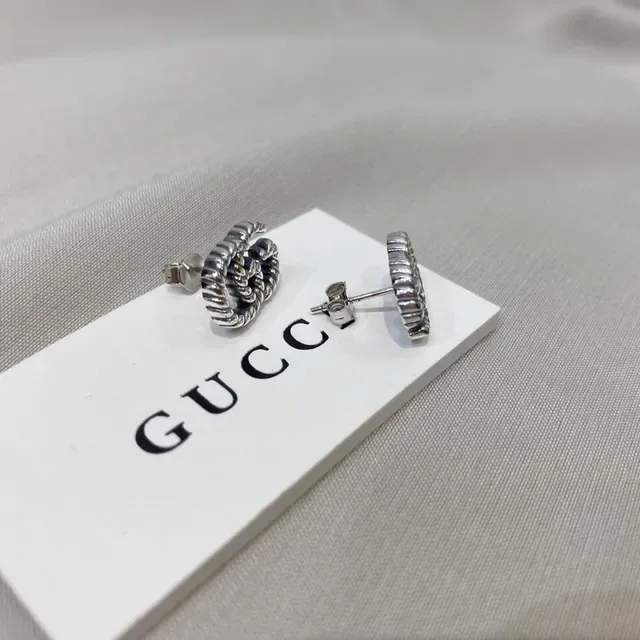 Gucci GG Marmont Twisted Rope Double G Stud Earrings 4