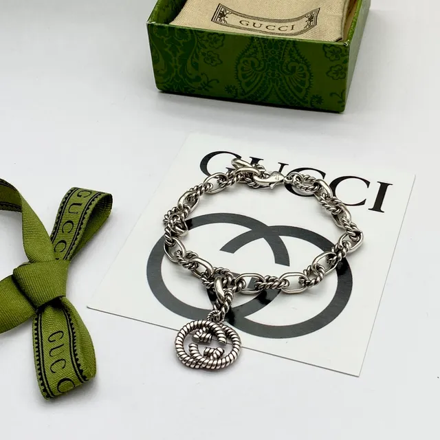 Gucci GG Marmont Twisted Rope-Link Interlocking G Necklace 4