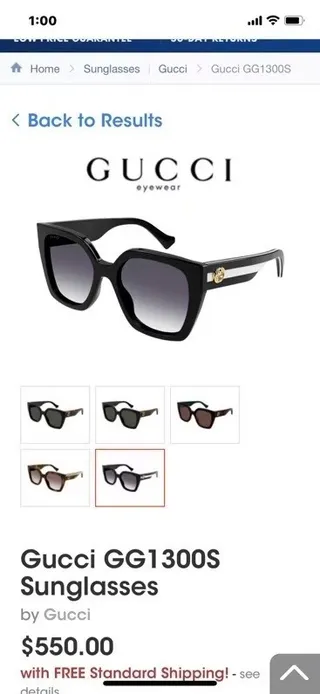 Gucci GG1300S Oversized Tortoiseshell and Green Sunglasses 6