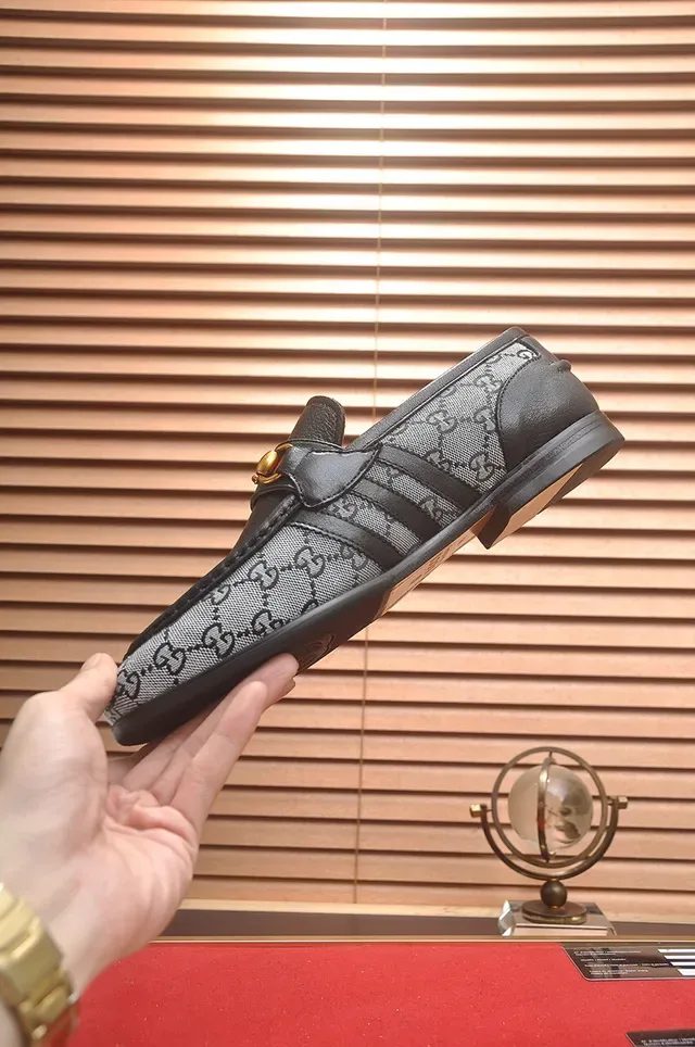 Gucci Horsebit 1955 Pretos e Cinza GG Monogram Mocassins 5