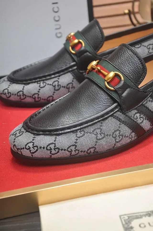 Gucci Horsebit 1955 Pretos e Cinza GG Monogram Mocassins 8