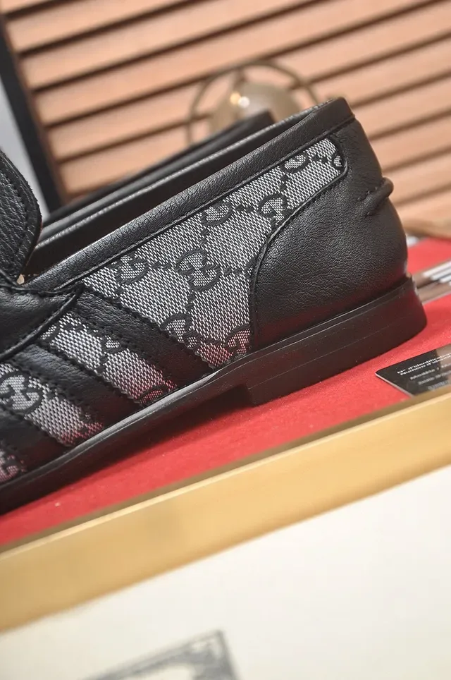 Gucci Horsebit 1955 Pretos e Cinza GG Monogram Mocassins 9