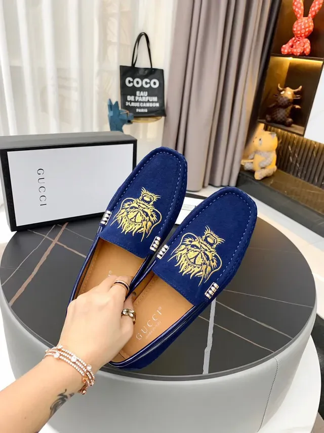 Gucci Horsebit 1955 Mocassins Bleus Brodés Dragon 2