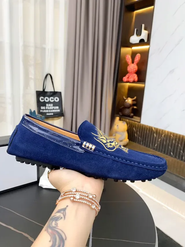 Gucci Horsebit 1955 Mocassins Bleus Brodés Dragon 7