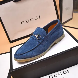 Gucci Horsebit 1955 حذاء لوبفير أزرق من السويد