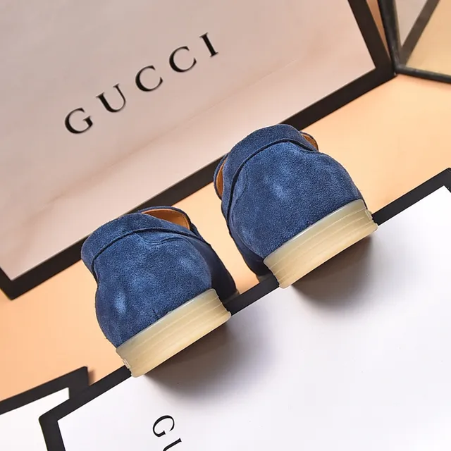 Gucci Horsebit 1955 حذاء لوبفير أزرق من السويد 9