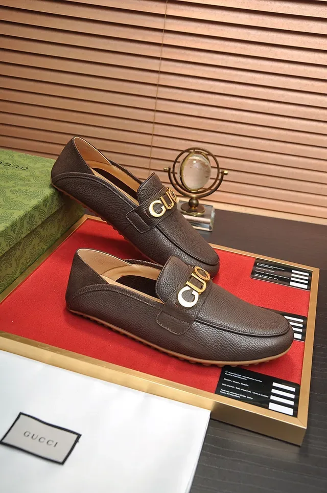 Gucci Horsebit 1955 Mocassins Marron Cuir Grainé 5