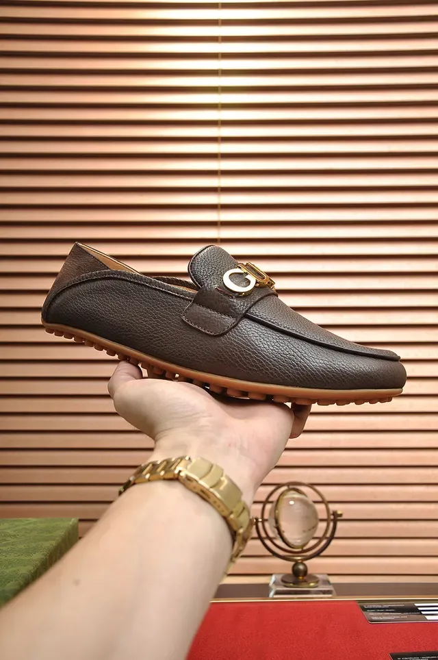 Gucci Horsebit 1955 Mocassins Marron Cuir Grainé 8