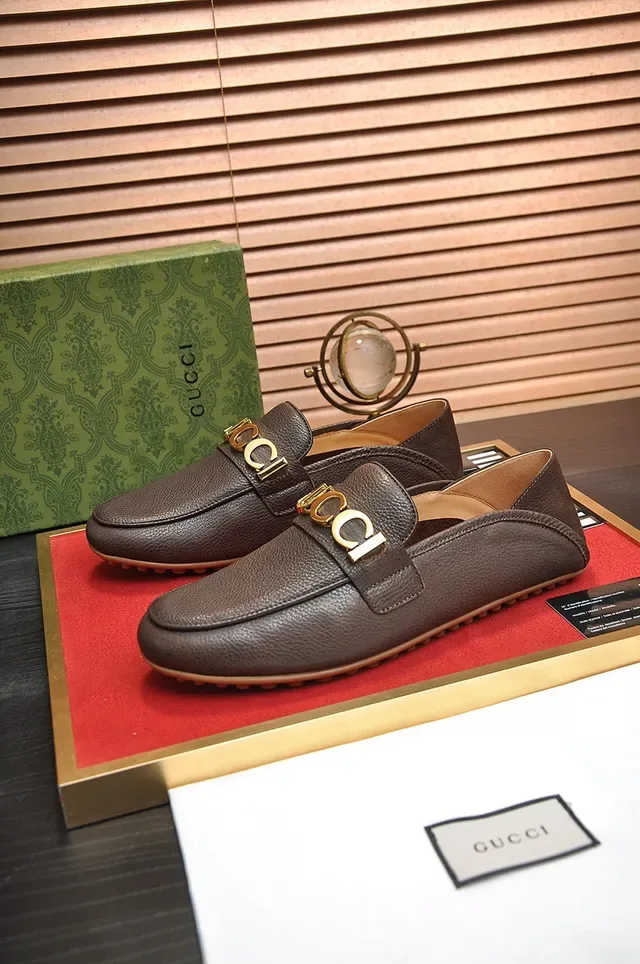 Gucci Horsebit 1955 Mocassins Marron Cuir Grainé 9
