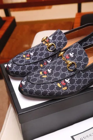 Gucci Horsebit 1955 Loafer Navy GG Monogram Disney Character Loafers 2