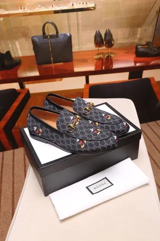 Gucci Horsebit 1955 Loafer Navy GG Monogram Disney Character Loafers 3