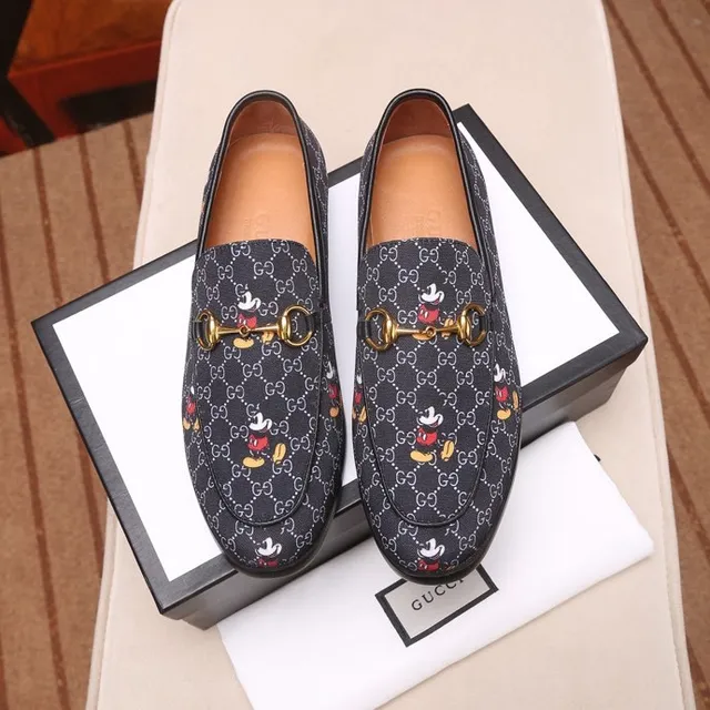 Gucci Horsebit 1955 Loafer Navy GG Monogram Disney Character Loafers 5
