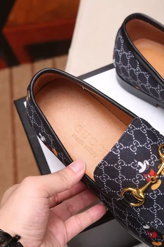Gucci Horsebit 1955 Loafer Navy GG Monogram Disney Character Loafers 7
