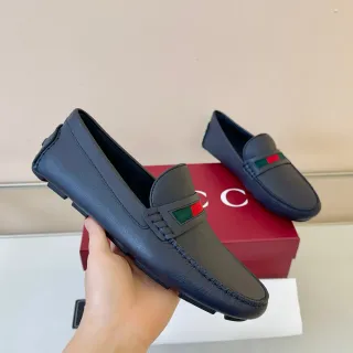Gucci Horsebit 1955 أحذية ميزون جلدية أزرق بحري