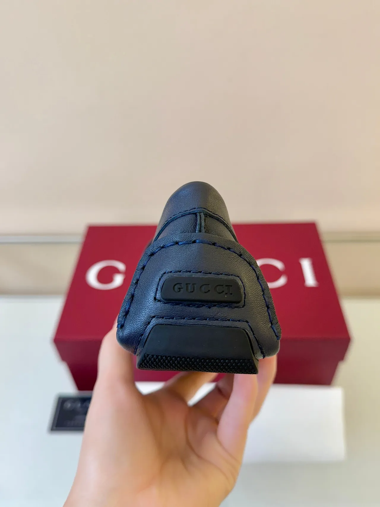 Gucci Horsebit 1955 أحذية ميزون جلدية أزرق بحري 4