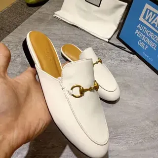 Gucci Horsebit 1955 白皮革马衔乐福鞋