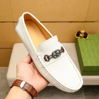 Gucci Horsebit 1955 সাদা চিকন চামড়া লোফার