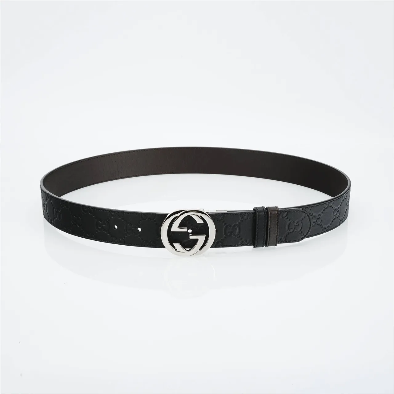 Gucci Interlocking G Belt Black Leather Belt 11