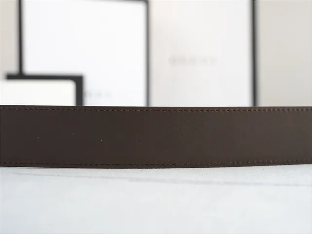 Gucci Interlocking G 黑色银色压花 GG Monogram 扣头 皮革腰带 5