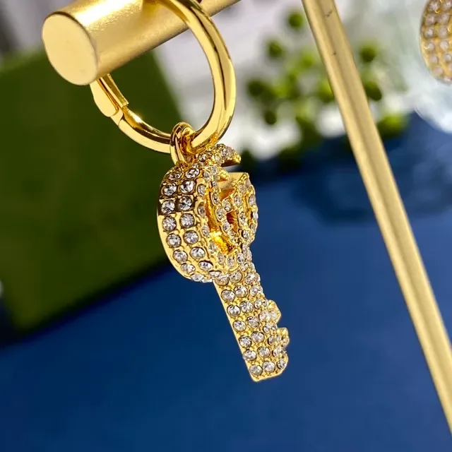 Gucci Key Gold Silver Pendant Earrings 6