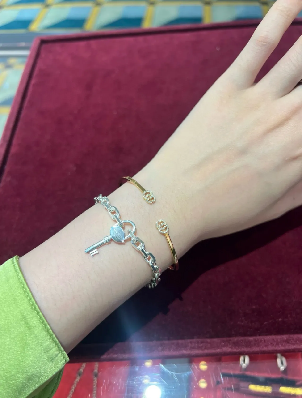 Gucci 钥匙主题 银色链节手链 3