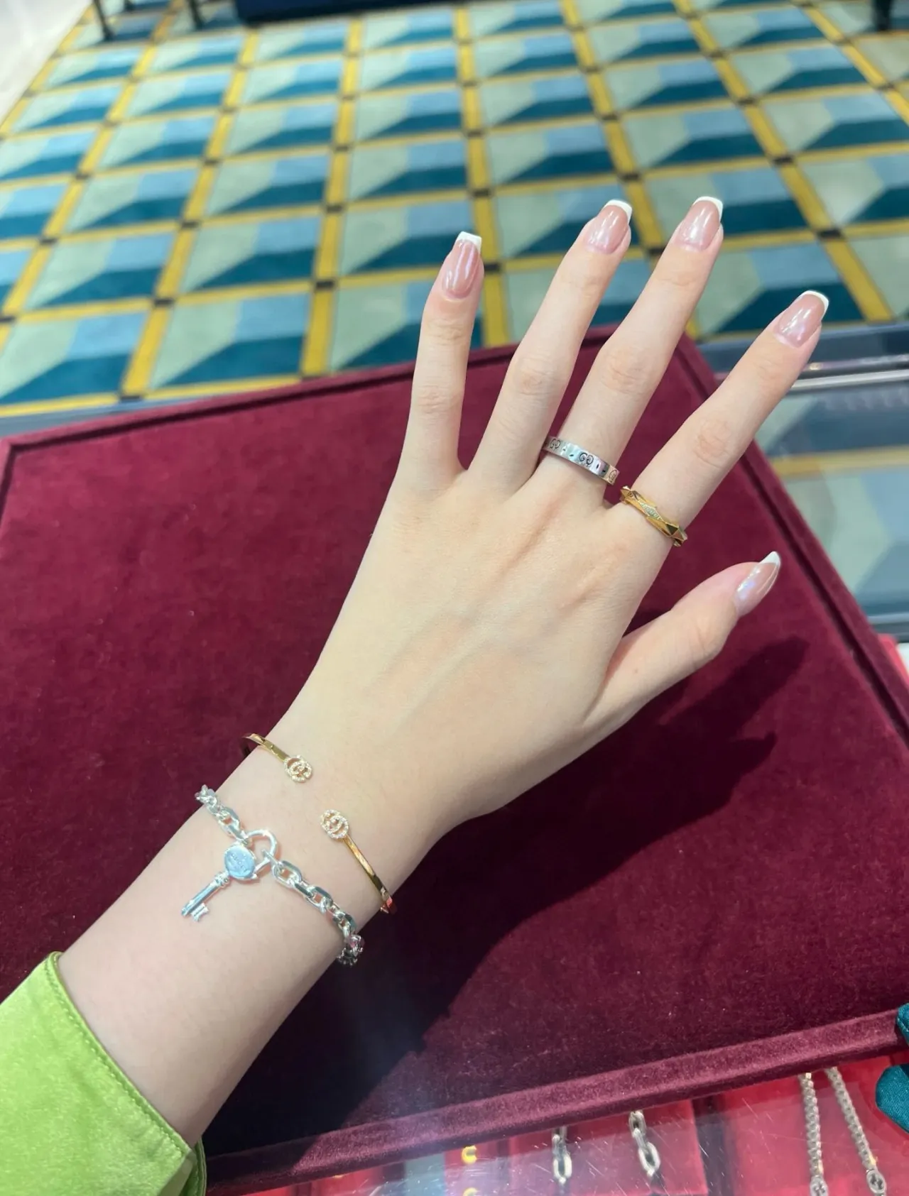 Gucci 钥匙主题 银色链节手链 5