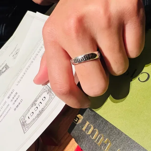 Gucci Maison de Gucci Anéis de Prata Sterling Gravados 2