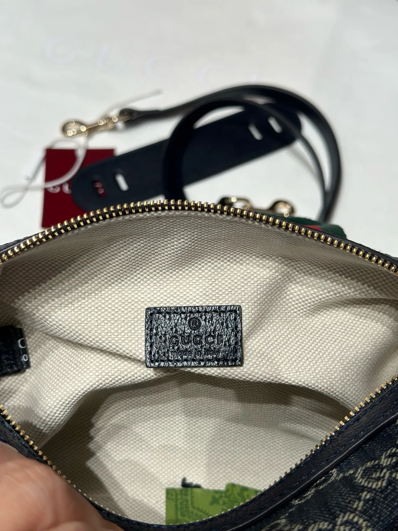 Gucci Monogram Canvas Web Stripe sac Boston 2