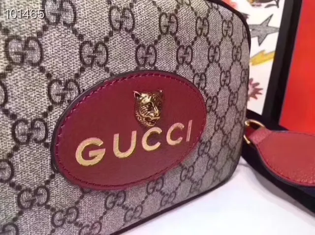 Gucci Ophidia বেইজ বার্গন্ডি GG Supreme ক্যানভাস চামড়া সজ্জা ক্রসবডি ব্যাগ 7
