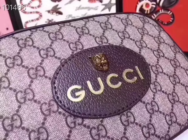 Gucci Ophidia বেইজ বার্গন্ডি GG Supreme ক্যানভাস চামড়া সজ্জা ক্রসবডি ব্যাগ 11