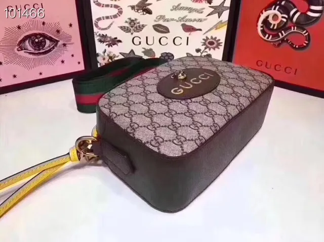 Gucci Ophidia বেইজ বার্গন্ডি GG Supreme ক্যানভাস চামড়া সজ্জা ক্রসবডি ব্যাগ 12