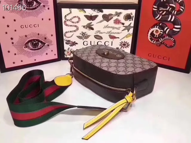 Gucci Ophidia বেইজ বার্গন্ডি GG Supreme ক্যানভাস চামড়া সজ্জা ক্রসবডি ব্যাগ 13