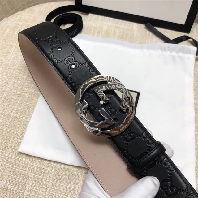 Gucci Ophidia Embossed GG Black Leather Belt 16