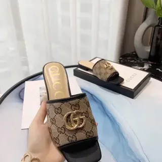 Gucci Ophidia GG Monograma Lona Interlocking G Hebilla Zapatillas
