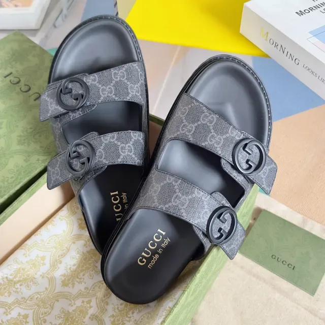 Gucci Ophidia GG Monogram Sandalias de doble correa 8