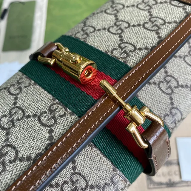 Gucci Ophidia GG Supreme Canvas Web Stripe Long Wallet 4