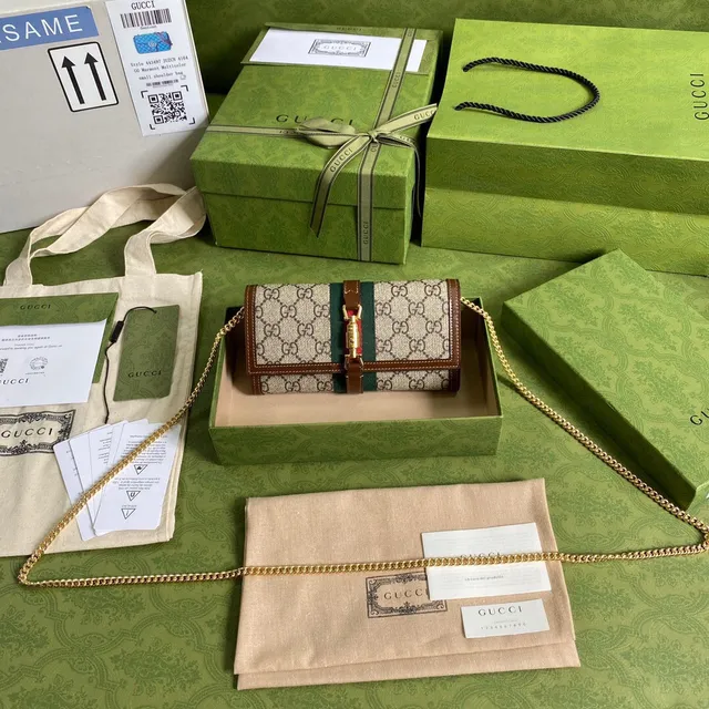 Gucci Ophidia GG Supreme Canvas Web Stripe Long Wallet 9