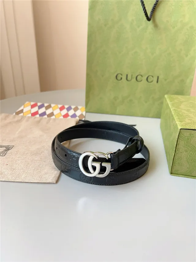 Gucci Ophidia Red Embossed GG Leather Belt 15